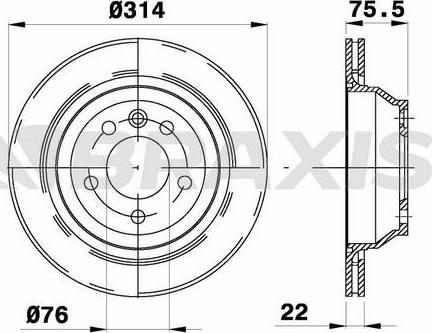 Braxis AD0283 - Disc frana aaoparts.ro