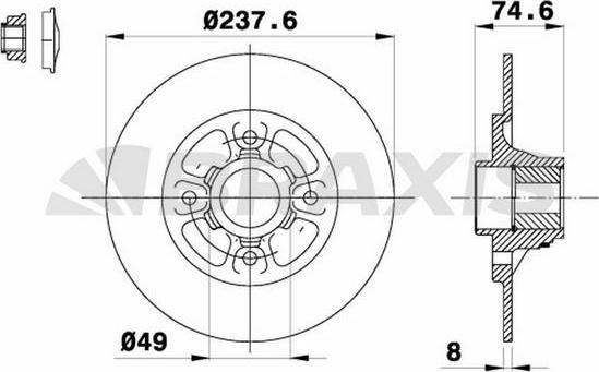 Braxis AD0279 - Disc frana aaoparts.ro