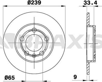 Braxis AE0415 - Disc frana aaoparts.ro