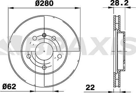 Braxis AE0429 - Disc frana aaoparts.ro