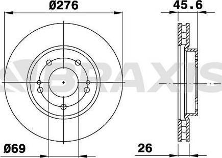 Braxis AE0657 - Disc frana aaoparts.ro