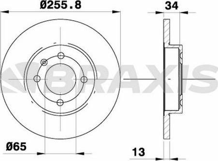 Braxis AE0060 - Disc frana aaoparts.ro