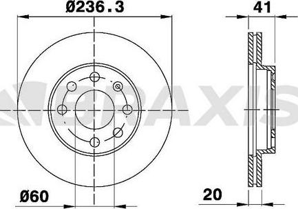 Braxis AE0032 - Disc frana aaoparts.ro