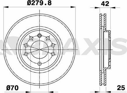 Braxis AE0020 - Disc frana aaoparts.ro