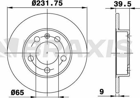 Braxis AE0021 - Disc frana aaoparts.ro