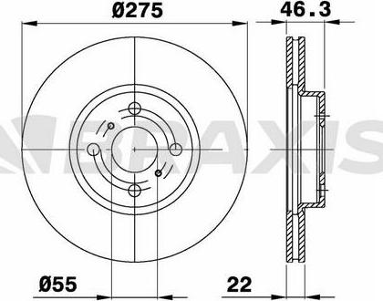 TOYOTA (FAW) 435120D200 - Disc frana aaoparts.ro