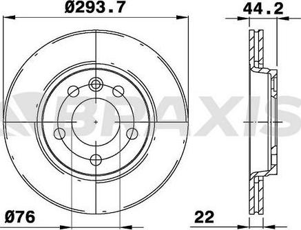 Braxis AE0205 - Disc frana aaoparts.ro
