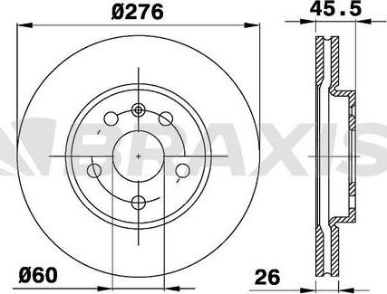 Braxis AE0201 - Disc frana aaoparts.ro
