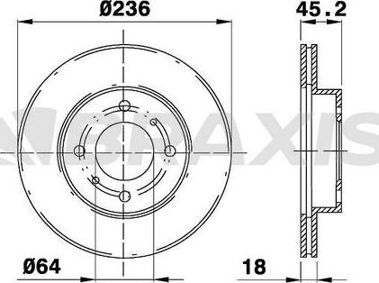 Braxis AE0288 - Disc frana aaoparts.ro