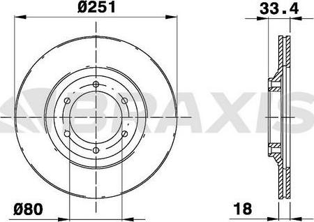 Braxis AE0711 - Disc frana aaoparts.ro
