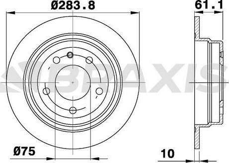 Braxis AE0738 - Disc frana aaoparts.ro