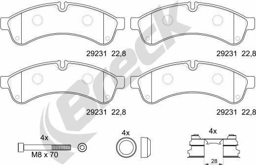 Breck 29231 00 703 00 - Set placute frana,frana disc aaoparts.ro