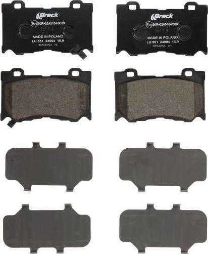 Breck 24994 00 551 00 - Set placute frana,frana disc aaoparts.ro