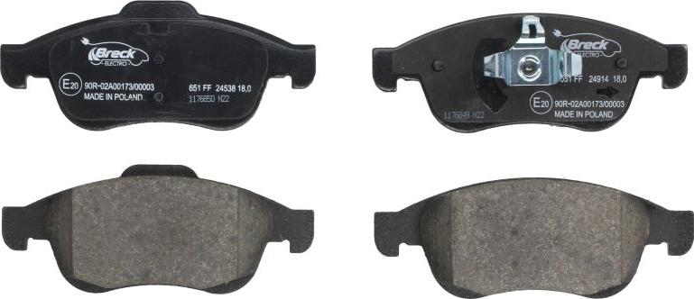 Breck 24914 00 651 00 - Set placute frana,frana disc aaoparts.ro