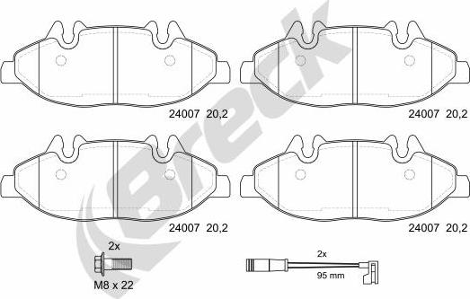 Breck 24007 00 703 00 - Set placute frana,frana disc aaoparts.ro