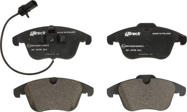 Breck 24706 00 551 10 - Set placute frana,frana disc aaoparts.ro
