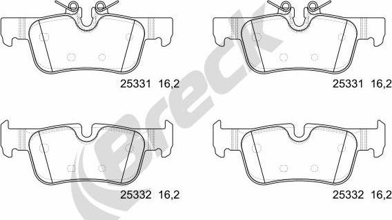 Breck 25331 00 651 00 - Set placute frana,frana disc aaoparts.ro