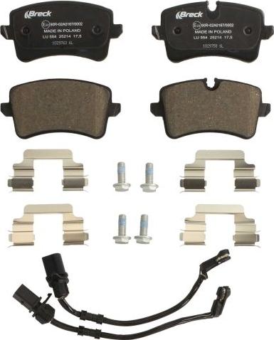 Breck 25214 00 554 10 - Set placute frana,frana disc aaoparts.ro