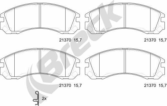 Breck 21370 00 701 00 - Set placute frana,frana disc aaoparts.ro