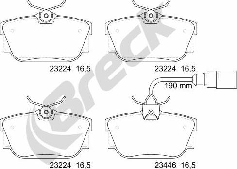 Breck 23224 00 702 10 - Set placute frana,frana disc aaoparts.ro