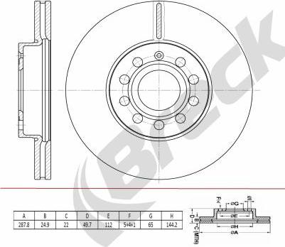 Breck BR 447 VH100 - Disc frana aaoparts.ro