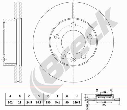 Breck BR 450 VH100 - Disc frana aaoparts.ro