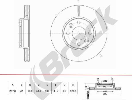 Breck BR 458 VA100 - Disc frana aaoparts.ro