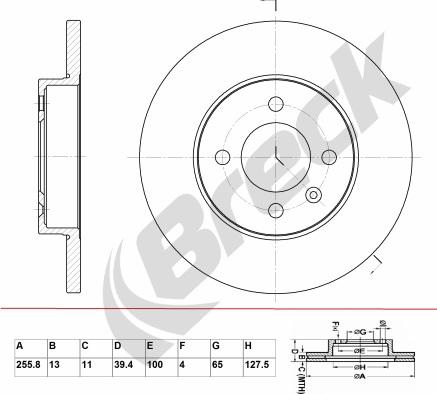 Breck BR 013 SA100 - Disc frana aaoparts.ro