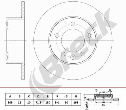 Breck BR 083 SA100 - Disc frana aaoparts.ro