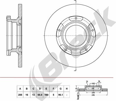 Breck BR 074 SA100 - Disc frana aaoparts.ro