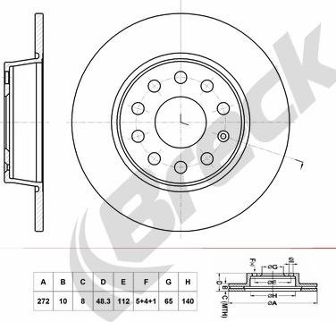 Breck BR 071 SA100 - Disc frana aaoparts.ro