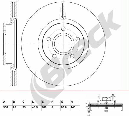Breck BR 355 VA100 - Disc frana aaoparts.ro