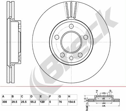 Breck BR 360 VA100 - Disc frana aaoparts.ro