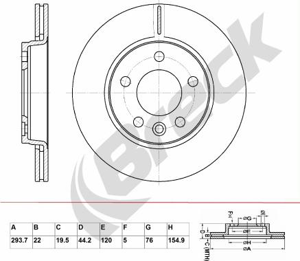Breck BR 361 VA100 - Disc frana aaoparts.ro