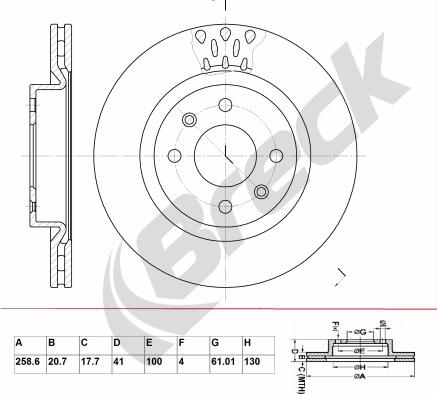 Breck BR 304 VA100 - Disc frana aaoparts.ro