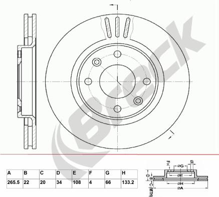 Breck BR 301 VA100 - Disc frana aaoparts.ro