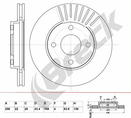Breck BR 319 VA100 - Disc frana aaoparts.ro