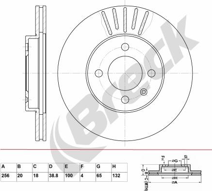 Breck BR 313 VA100 - Disc frana aaoparts.ro