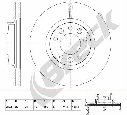 Breck BR 382 VA100 - Disc frana aaoparts.ro
