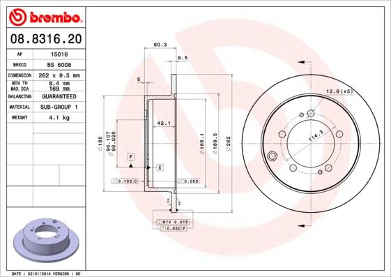 Breco BS 6008 - Disc frana aaoparts.ro