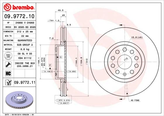 Breco BS 8585 - Disc frana aaoparts.ro