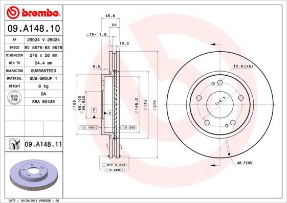 Breco BS 8678 - Disc frana aaoparts.ro