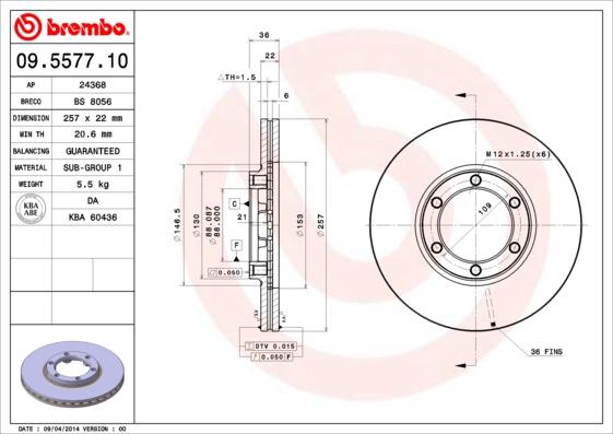 Breco BS 8056 - Disc frana aaoparts.ro