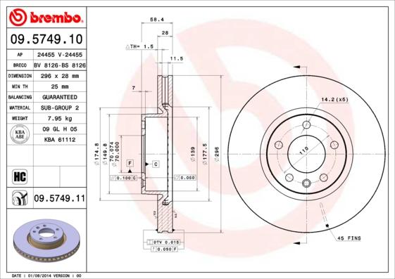 Breco BS 8126 - Disc frana aaoparts.ro