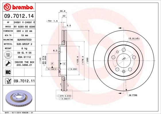 Breco BS 8280 - Disc frana aaoparts.ro