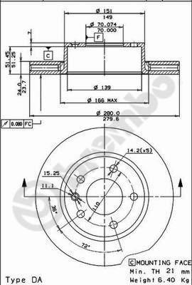 Breco BS 7978 - Disc frana aaoparts.ro