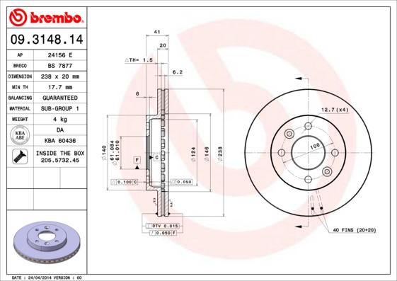 Breco BS 7877 - Disc frana aaoparts.ro