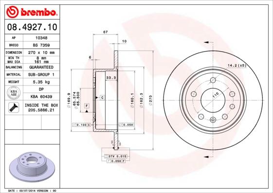 Breco BS 7359 - Disc frana aaoparts.ro