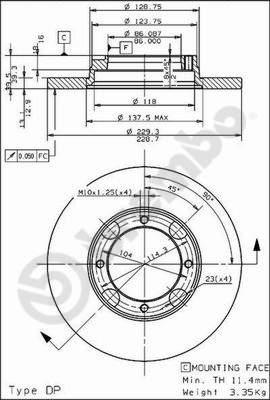 Breco BS 7366 - Disc frana aaoparts.ro