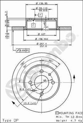 Breco BS 7373 - Disc frana aaoparts.ro